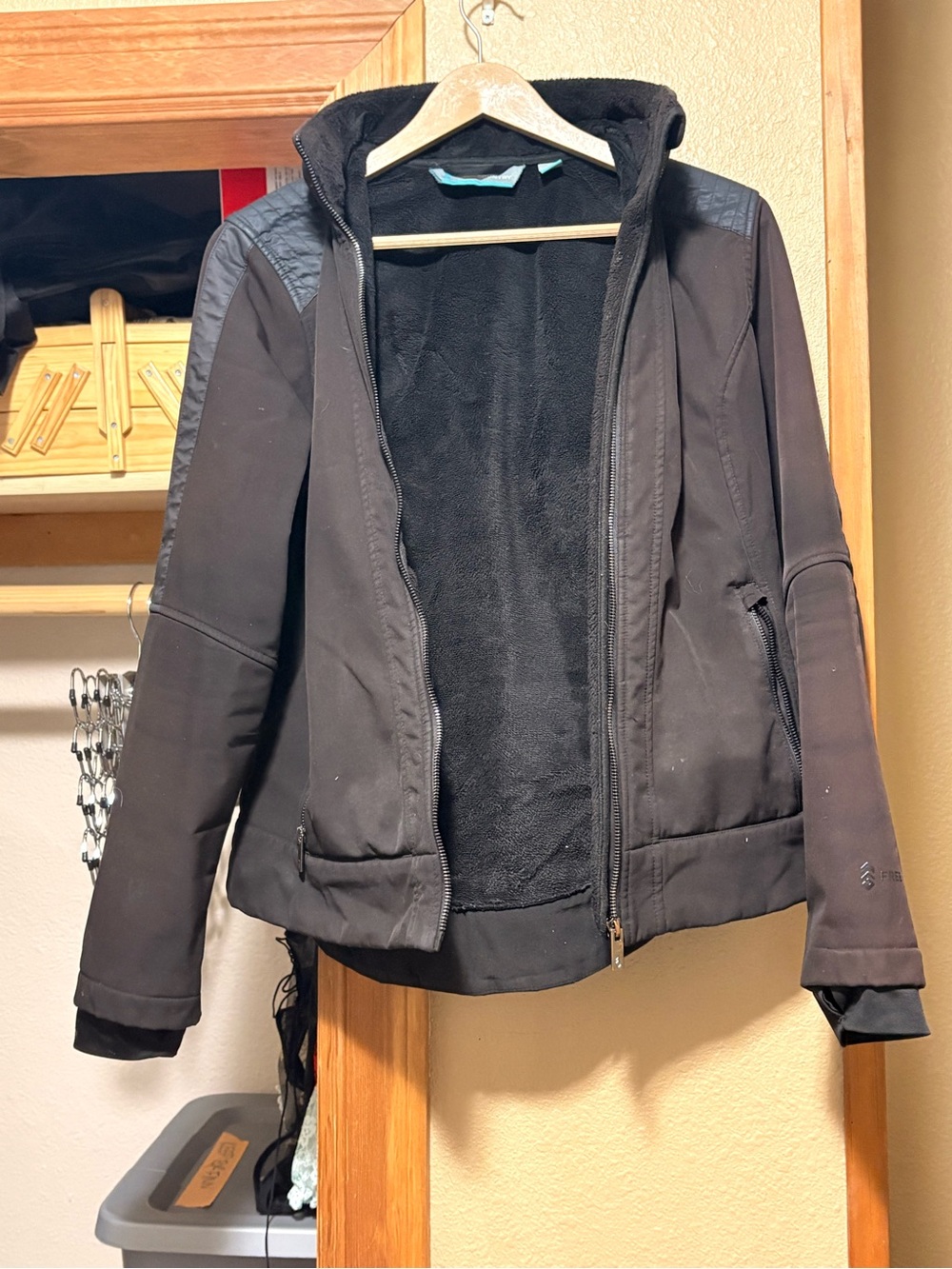 Free Country Black Fleece-Lined Utility Jacket